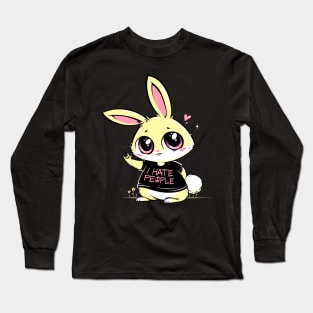 I Hate People Bunny Long Sleeve T-Shirt